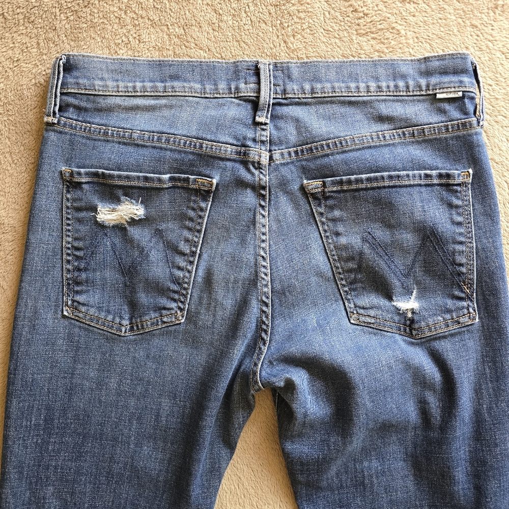 MOTHER Blue Cropped Jeans - Picture 10 of 16